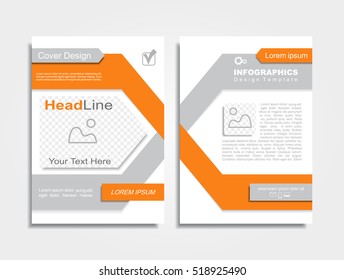 Brochure design layout with place for your data. Vector illustration.