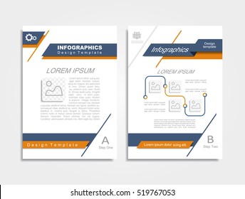 Brochure design layout with place for your data. Vector illustration.