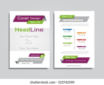 Brochure design layout with place for your data. Vector illustration.