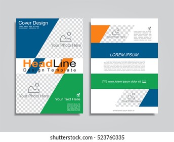 Brochure design layout with place for your data. Vector illustration.