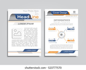 Brochure design layout with place for your data. Vector illustration.