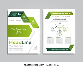Brochure design layout with place for your data. Vector illustration.