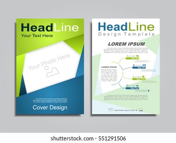 Brochure design layout with place for your data. Vector illustration.