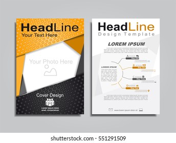 Brochure design layout with place for your data. Vector illustration.