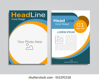Brochure design layout with place for your data. Vector illustration.