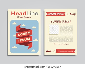 Brochure design layout with place for your data. Vector illustration.