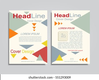 Brochure design layout with place for your data. Vector illustration.