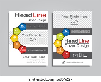 Brochure design layout with place for your data. Vector illustration.