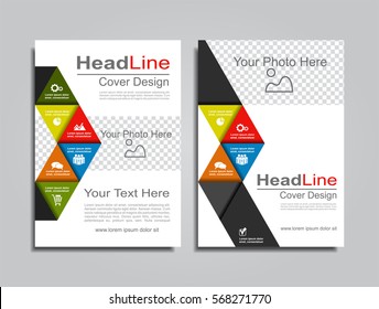 Brochure design layout with place for your data. Vector illustration.