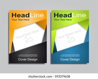 Brochure design layout with place for your data. Vector illustration.