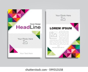 Brochure design layout with place for your data. Vector illustration.