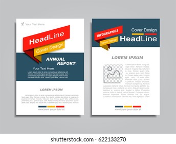 Brochure design layout with place for your data. Vector illustration.