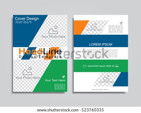 Brochure design layout with place for your data. Vector illustration.