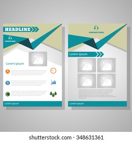 Brochure  design Layout template, size A4, Front page and back page  design eps 10