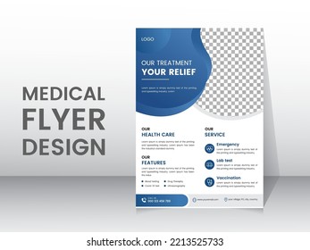 Brochure design leaflets decoration for printing and presentation vector illustration.A4 size template for a report and medical presentation  Modern design  for healthcare cover.
