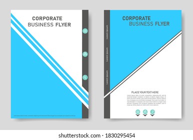 Diseño de folleto. Diseño mínimo de cobertura geométrica plana.