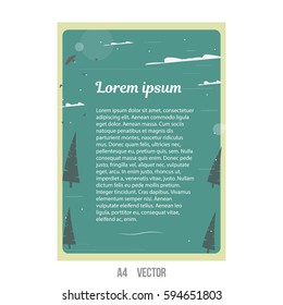 Brochure, design of nature, the leaflet with simple dotted design.