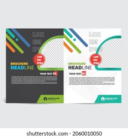 diseño de folletos nueva imagen vectorial de tendencia - formato de archivo listo para imprimir (CMYK)