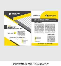 Broschüren-Design neuer Trend-Vektorbild - Gelbe Farbflyer-Design-Vorlage
