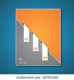 Brochure design with number tags