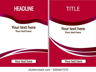 Brochure design with pink pattern on white background