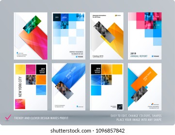 Brochure Design Rectangular Template Colourful Modern Stock Vector ...