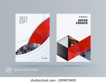Brochure design round template. Colourful modern abstract set, annual report with circle for branding.