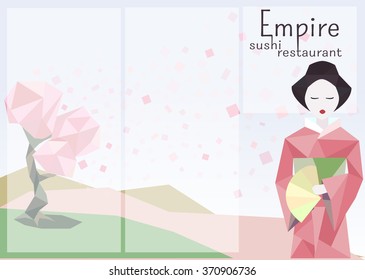 Brochure design for sushi restaurant