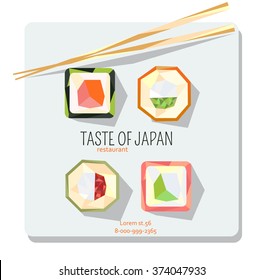 Brochure design for sushi restaurant