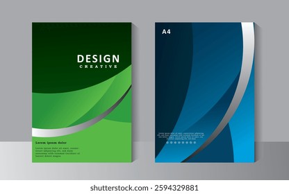 Brochure Design Template in A4. Can be use for Book Cover, Annual Report, Magazine, Poster, Business Presentation, Portfolio, Flyer, Banner, Website, Vector Eps 10