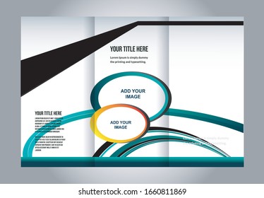 Brochure design template. Abstract background. for business, education, advertisement. Trifold booklet editable printable vector illustration
