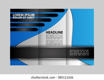 Brochure design template. Abstract background. for business, education, advertisement. Trifold booklet editable printable vector illustration 