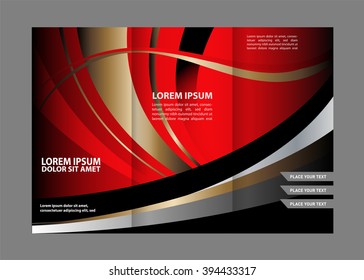 Brochure design template. Abstract background. for business, education, advertisement. Trifold booklet editable printable vector illustration
