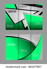 Brochure design template. Abstract background. for business, education, advertisement. Trifold booklet editable printable vector illustration
