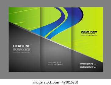 Brochure design template. Abstract background. for business, education, advertisement. Trifold booklet editable printable vector illustration
