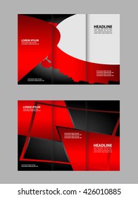 Brochure design template. Abstract background. for business, education, advertisement. Trifold booklet editable printable vector illustration
