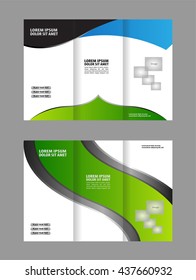 Brochure design template. Abstract background. for business, education, advertisement. Trifold booklet editable printable vector illustration
