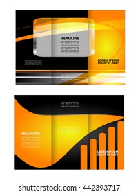 Brochure design template. Abstract background. for business, education, advertisement. Trifold booklet editable printable vector illustration
