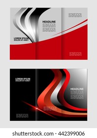 Brochure design template. Abstract background. for business, education, advertisement. Trifold booklet editable printable vector illustration
