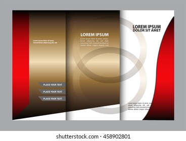 Brochure design template. Abstract background. for business, education, advertisement. Trifold booklet editable printable vector illustration
