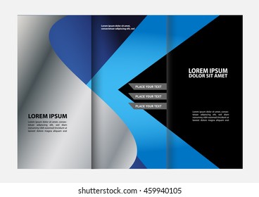 Brochure design template. Abstract background. for business, education, advertisement. Trifold booklet editable printable vector illustration
