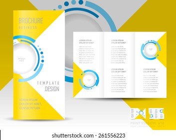 brochure design template abstract circles