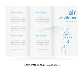 brochure design template abstract conditioning ventilation system