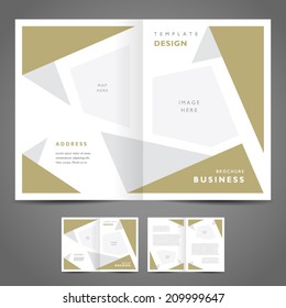 brochure design template abstract figure