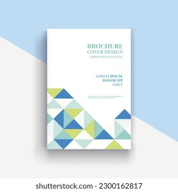 Brochure design Template with abstract geometric background.