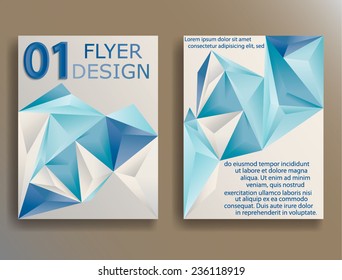 Brochure Design Template . Abstract Modern Flayer