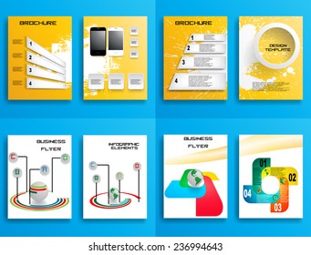 Brochure Design Template . Abstract Modern Infographic . Vector Illustration . 