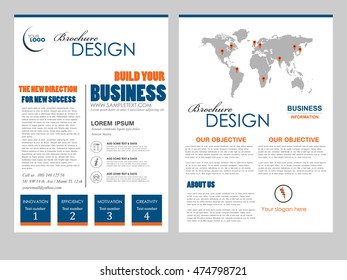 Brochure Design Template. Abstract Modern Backgrounds, computer flyer. Vector EPS 10