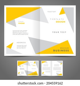 brochure design template abstract triangles figure