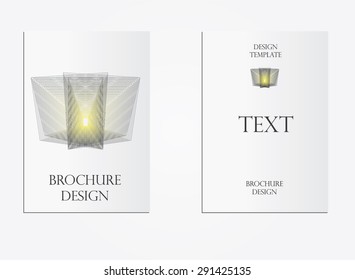 Brochure design template. Abstract vector design.
